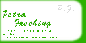 petra fasching business card